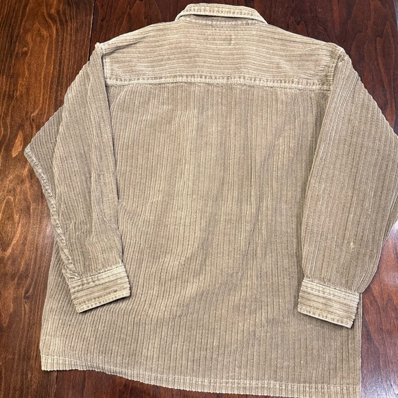 JAB VTG 90s Wide-Wale Zip-up Corduroy Shacket Olive Color Size L 100% Cotton - Picture 12 of 16